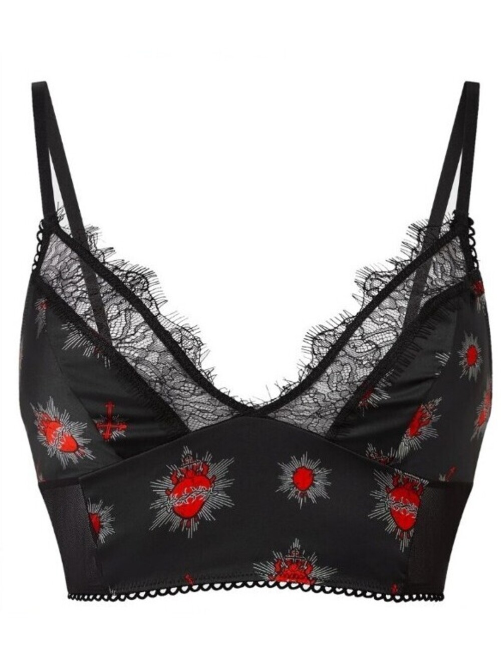 Killstar Star Crossed Bralette Black & Red Women's Size Small NEW With Tags